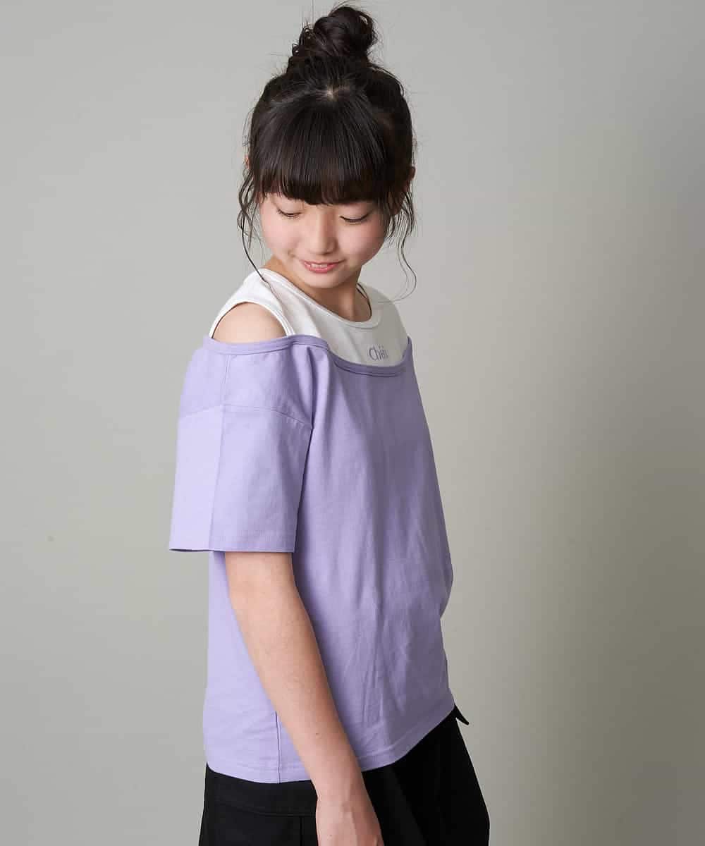KJKGM69019 a.v.v KIDS(アー・ヴェ・ヴェ) [100-130]タンクドッキングカットソー[WEB限定サイズ] グリーン
