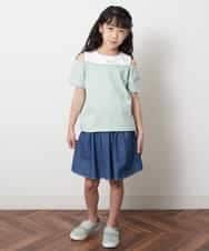 KJKGM69019 a.v.v KIDS(アー・ヴェ・ヴェ) [100-130]タンクドッキングカットソー[WEB限定サイズ] グリーン