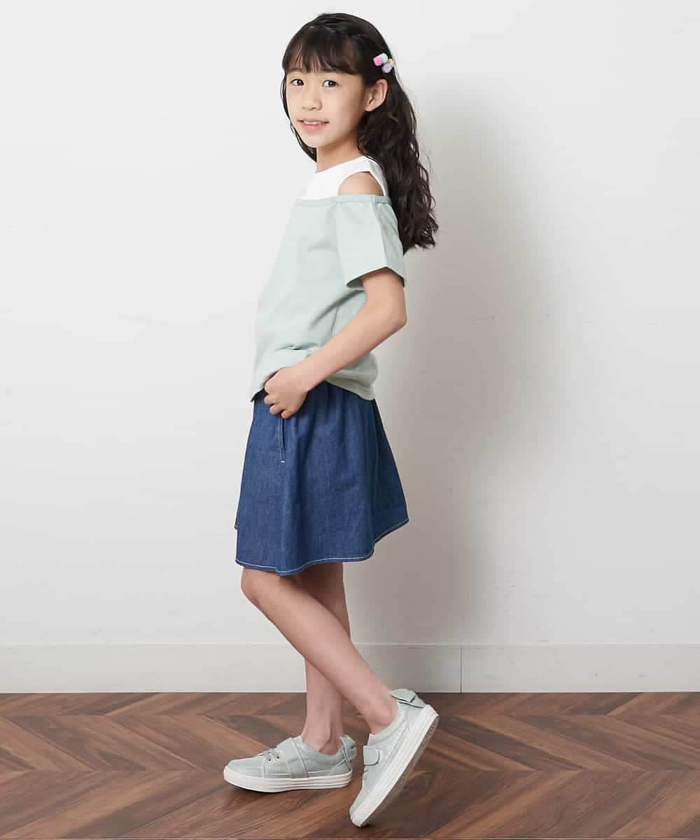 KJKGM69019 a.v.v KIDS(アー・ヴェ・ヴェ) [100-130]タンクドッキングカットソー[WEB限定サイズ] グリーン