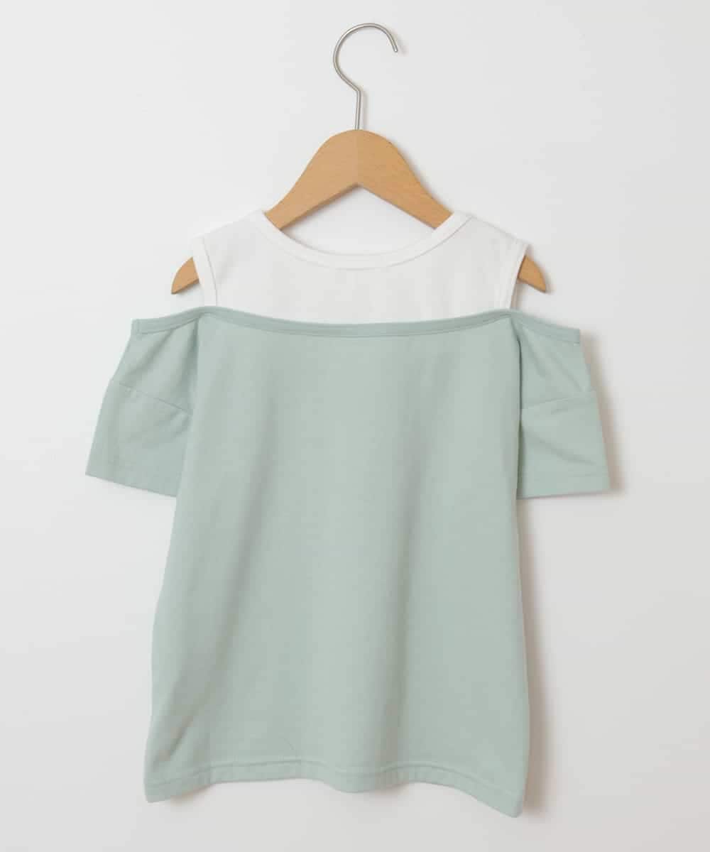 KJKGM69019 a.v.v KIDS(アー・ヴェ・ヴェ) [100-130]タンクドッキングカットソー[WEB限定サイズ] グリーン