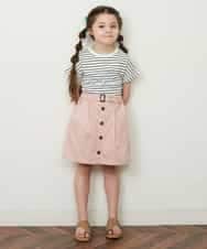KJKGP04019 a.v.v KIDS(アー・ヴェ・ヴェ) [100-130]アソートロゴTシャツ ラベンダー