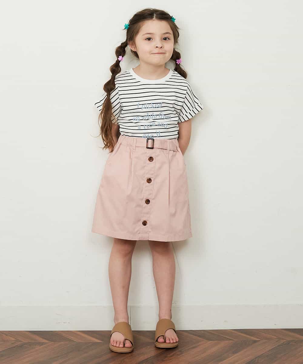 KJKGP04019 a.v.v KIDS(アー・ヴェ・ヴェ) [100-130]アソートロゴTシャツ ラベンダー