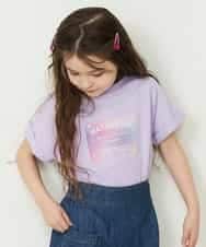 KJKGP04019 a.v.v KIDS(アー・ヴェ・ヴェ) [100-130]アソートロゴTシャツ ラベンダー