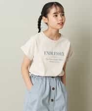 KJKGP04019 a.v.v KIDS(アー・ヴェ・ヴェ) [100-130]アソートロゴTシャツ ラベンダー