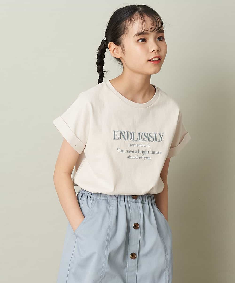 KJKGP04019 a.v.v KIDS(アー・ヴェ・ヴェ) [100-130]アソートロゴTシャツ ラベンダー
