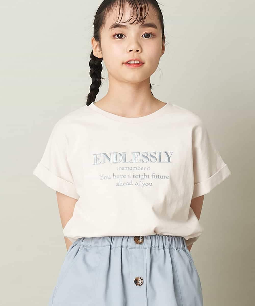 KJKGP04019 a.v.v KIDS(アー・ヴェ・ヴェ) [100-130]アソートロゴTシャツ ラベンダー