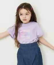 KJKGP04019 a.v.v KIDS(アー・ヴェ・ヴェ) [100-130]アソートロゴTシャツ ラベンダー
