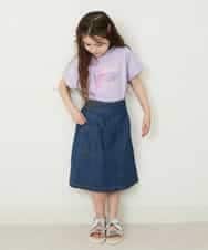 KJKGP04019 a.v.v KIDS(アー・ヴェ・ヴェ) [100-130]アソートロゴTシャツ ラベンダー