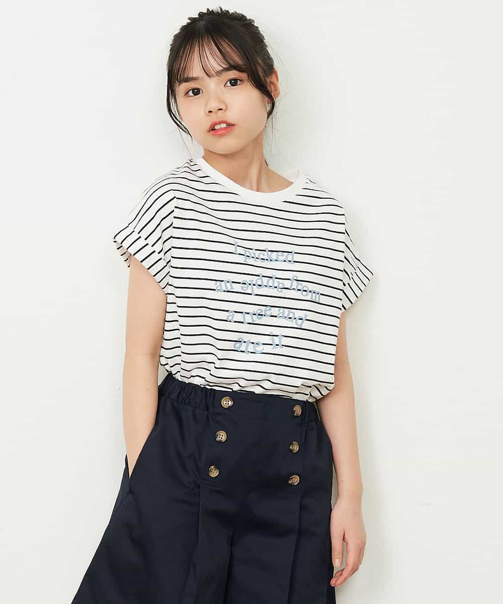 KJKGP04019 a.v.v KIDS(アー・ヴェ・ヴェ) [100-130]アソートロゴTシャツ ラベンダー