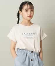 KJKGP04019 a.v.v KIDS(アー・ヴェ・ヴェ) [100-130]アソートロゴTシャツ ベージュ