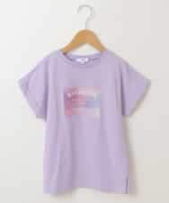 KJKGP04019 a.v.v KIDS(アー・ヴェ・ヴェ) [100-130]アソートロゴTシャツ ラベンダー