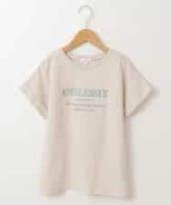 KJKGP04019 a.v.v KIDS(アー・ヴェ・ヴェ) [100-130]アソートロゴTシャツ ベージュ