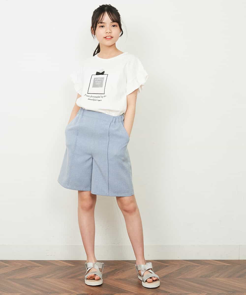 KJKGP05019 a.v.v KIDS(アー・ヴェ・ヴェ) [100-130]フリルスリーブアソートモチーフTシャツ ピンク