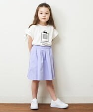 KJKGP05019 a.v.v KIDS(アー・ヴェ・ヴェ) [100-130]フリルスリーブアソートモチーフTシャツ ピンク
