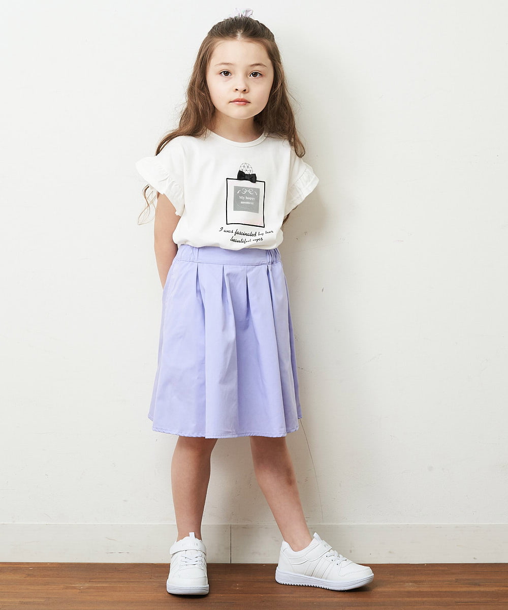 KJKGP05019 a.v.v KIDS(アー・ヴェ・ヴェ) [100-130]フリルスリーブアソートモチーフTシャツ ピンク