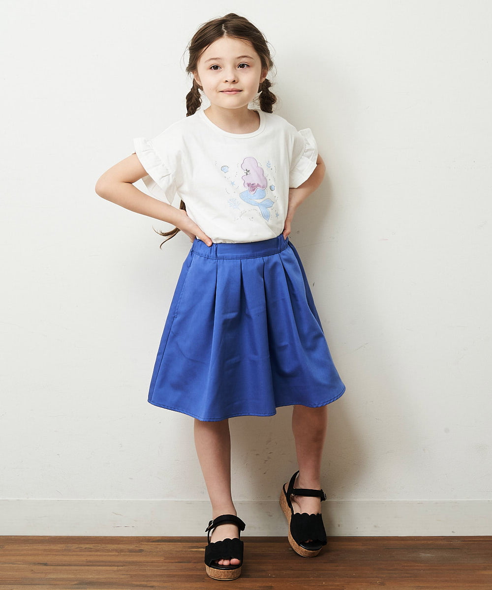 KJKGP05019 a.v.v KIDS(アー・ヴェ・ヴェ) [100-130]フリルスリーブアソートモチーフTシャツ ピンク