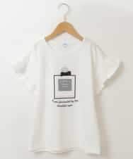 KJKGP05019 a.v.v KIDS(アー・ヴェ・ヴェ) [100-130]フリルスリーブアソートモチーフTシャツ ホワイト