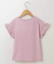 KJKGP05019 a.v.v KIDS(アー・ヴェ・ヴェ) [100-130]フリルスリーブアソートモチーフTシャツ ピンク