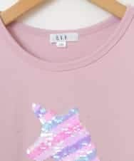 KJKGP05019 a.v.v KIDS(アー・ヴェ・ヴェ) [100-130]フリルスリーブアソートモチーフTシャツ ピンク