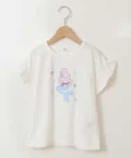 KJKGP05019 a.v.v KIDS(アー・ヴェ・ヴェ) [100-130]フリルスリーブアソートモチーフTシャツ 【新色】マーメイド