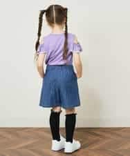 KJKGP09019 a.v.v KIDS(アー・ヴェ・ヴェ) [100-130]袖フリルオフショルダーTシャツ ミント