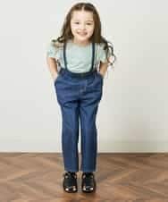 KJKGP09019 a.v.v KIDS(アー・ヴェ・ヴェ) [100-130]袖フリルオフショルダーTシャツ ミント