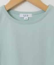 KJKGP09019 a.v.v KIDS(アー・ヴェ・ヴェ) [100-130]袖フリルオフショルダーTシャツ ミント