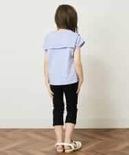 KJKGP17024 a.v.v KIDS(アー・ヴェ・ヴェ) [100-130]セーラーカラーTシャツ ライトブルー