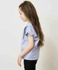 KJKGP17024 a.v.v KIDS(アー・ヴェ・ヴェ) [100-130]セーラーカラーTシャツ ライトブルー