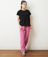 KJKGP17024 a.v.v KIDS(アー・ヴェ・ヴェ) [100-130]セーラーカラーTシャツ ライトブルー