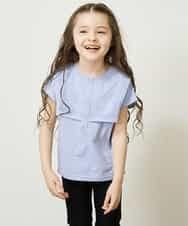 KJKGP17024 a.v.v KIDS(アー・ヴェ・ヴェ) [100-130]セーラーカラーTシャツ ライトブルー