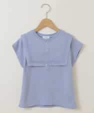 KJKGP17024 a.v.v KIDS(アー・ヴェ・ヴェ) [100-130]セーラーカラーTシャツ ライトブルー