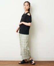 KJKGP29024 a.v.v KIDS(アー・ヴェ・ヴェ) [100-130]オフショルカットソー ライトブルー