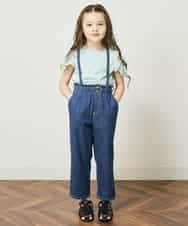 KJKGQ09024 a.v.v KIDS(アー・ヴェ・ヴェ) [140-150]袖フリルオフショルダーTシャツ ミント