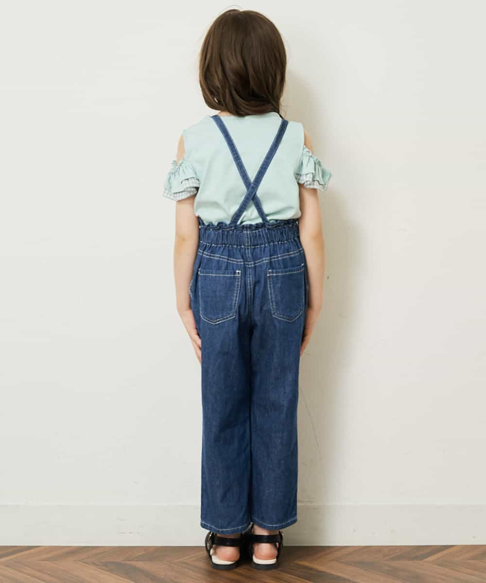 KJKGQ09024 a.v.v KIDS(アー・ヴェ・ヴェ) [140-150]袖フリルオフショルダーTシャツ ミント