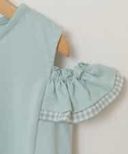 KJKGQ09024 a.v.v KIDS(アー・ヴェ・ヴェ) [140-150]袖フリルオフショルダーTシャツ ミント