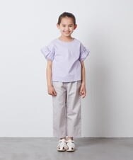 KJKGS01016 a.v.v KIDS(アー・ヴェ・ヴェ) [100-130]フリルスリーブＴシャツ ピンク