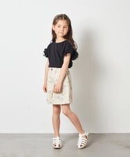 KJKGS01016 a.v.v KIDS(アー・ヴェ・ヴェ) [100-130]フリルスリーブＴシャツ ピンク