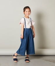 KJKGS01016 a.v.v KIDS(アー・ヴェ・ヴェ) [100-130]フリルスリーブＴシャツ ピンク