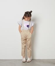 KJKGS03019 a.v.v KIDS(アー・ヴェ・ヴェ) [100-130]フリルスリーブスパンコールＴシャツ パープル