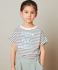 KJKGS04019 a.v.v KIDS(アー・ヴェ・ヴェ) [100-130]ロゴアソートＴシャツ ボーダー