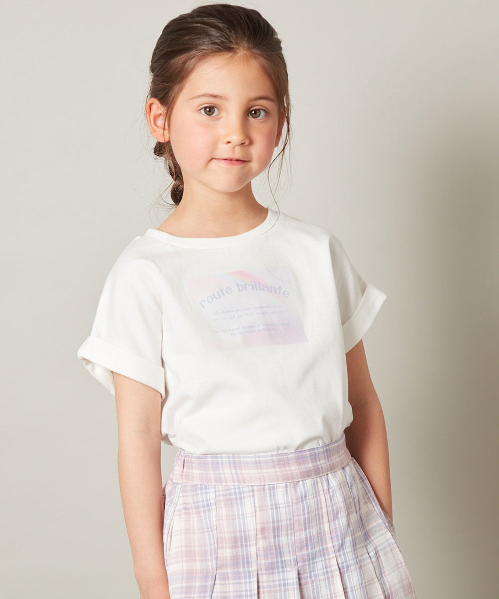 KJKGS04019 a.v.v KIDS(アー・ヴェ・ヴェ) [100-130]ロゴアソートＴシャツ ボーダー