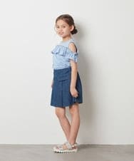 KJKGS05019 a.v.v KIDS(アー・ヴェ・ヴェ) [100-130]フリルオフショルＴシャツ ピンク