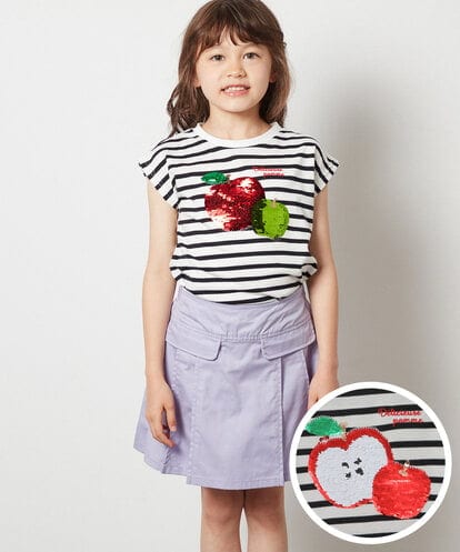 KJKGS07019 a.v.v KIDS [100-130]トゥインクルスパンコールアソートＴシャツ