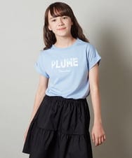 KJKGS13019 a.v.v KIDS(アー・ヴェ・ヴェ) [100-130]タイダイ風グラデーションロゴTシャツ ライトブルー