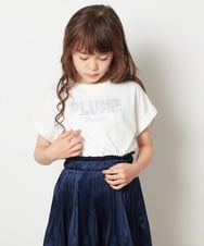 KJKGS13019 a.v.v KIDS(アー・ヴェ・ヴェ) [100-130]タイダイ風グラデーションロゴTシャツ ホワイト