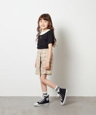 KJKGS15019 a.v.v KIDS(アー・ヴェ・ヴェ) [100-130]アシメレイヤー風Ｔシャツ ブラック