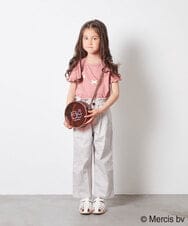 KJKGS80029 a.v.v KIDS(アー・ヴェ・ヴェ) [100-130]【ミッフィーコラボ】袖フリルオフショルTシャツ ピンク