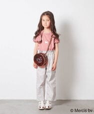 KJKGS80029 a.v.v KIDS(アー・ヴェ・ヴェ) [100-130]【ミッフィーコラボ】袖フリルオフショルTシャツ ピンク