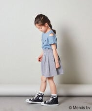 KJKGS80029 a.v.v KIDS(アー・ヴェ・ヴェ) [100-130]【ミッフィーコラボ】袖フリルオフショルTシャツ ピンク